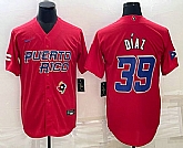 Men's Puerto Rico Baseball #39 Edwin Diaz 2023 Red World Baseball Classic Stitched Jerseys,baseball caps,new era cap wholesale,wholesale hats